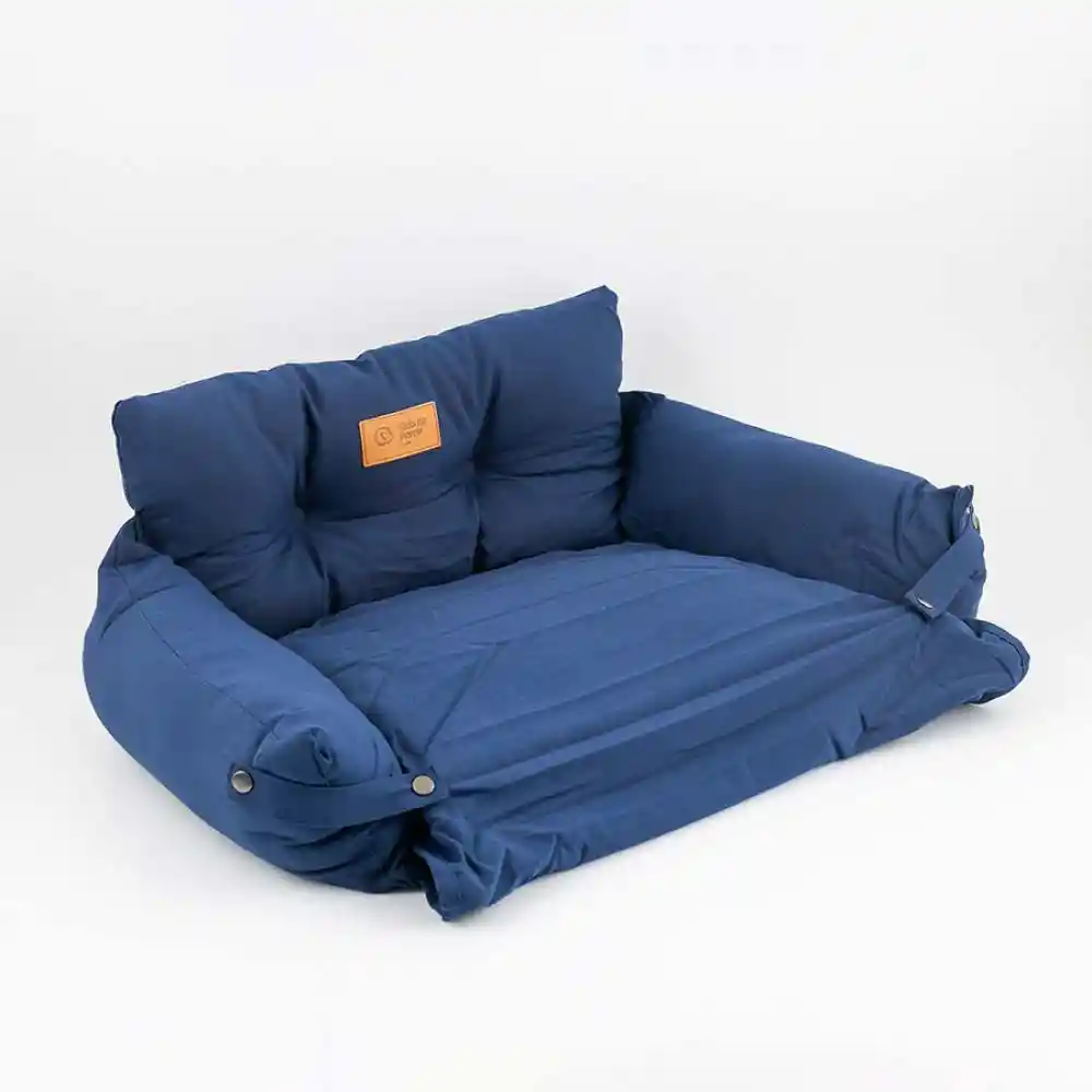 Cama De Perro Vida De Perro Tipo Sofa 50x40x18cm Azul Algodon