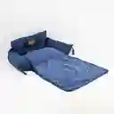 Cama De Perro Vida De Perro Tipo Sofa 50x40x18cm Azul Algodon