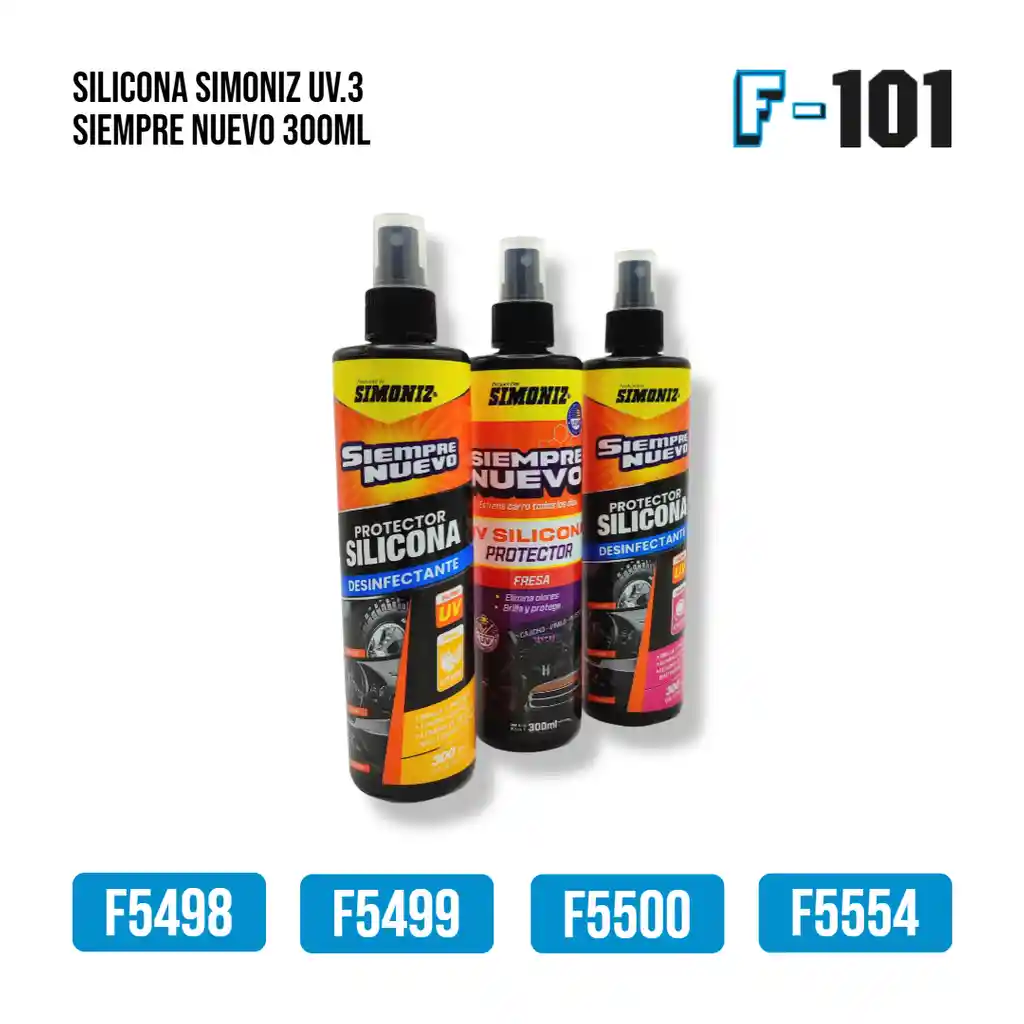 Silicona Simoniz Uv.3 Siempre Nuevo Chicle 300ml
