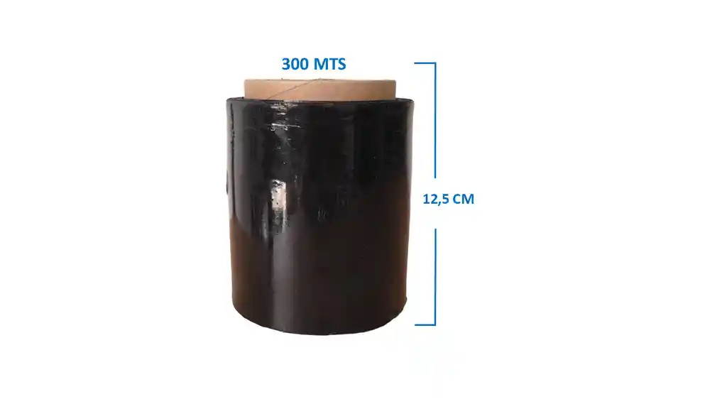Combo Vinipel 12.5cm X 300mts Negro Embalaje