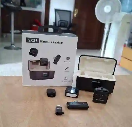 Microfono Doble De Solapa Sx23 / Microfono Inalambrico Sx23