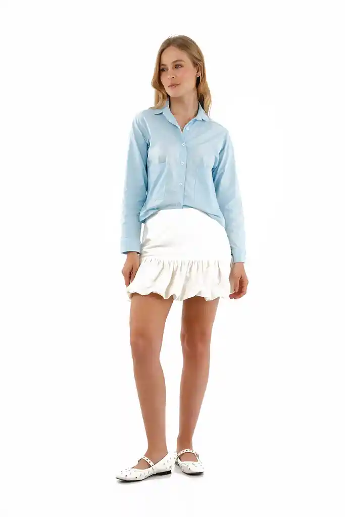 Blusa Sole Azul Claro Talla Xs Mercedes Campuzano