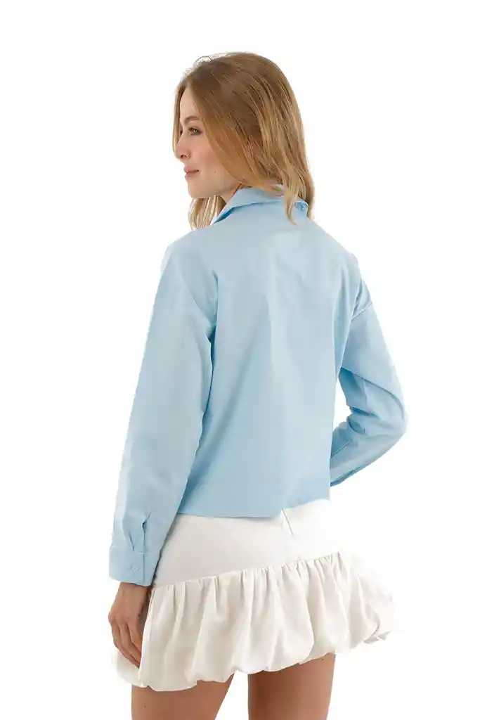 Blusa Sole Azul Claro Talla Xs Mercedes Campuzano