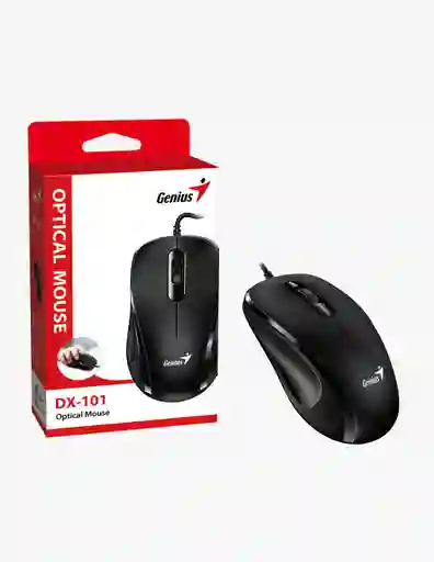 Mouse Óptico Usb Tamaño Completo Con Diseño Ergonómico, 3 Botones Y Resolución 1200 Dpi Dx101