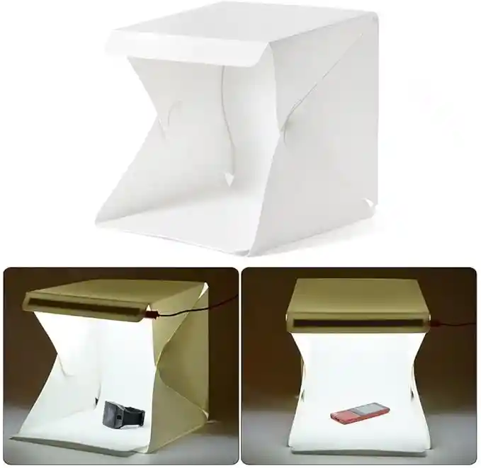 Kit De Caja De Luz Portatil Para Fotografia, Luz Led Brillo Ajustable