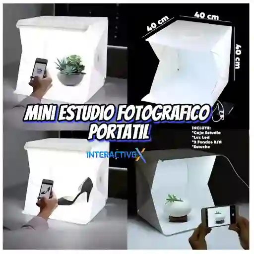 Kit De Caja De Luz Portatil Para Fotografia, Luz Led Brillo Ajustable