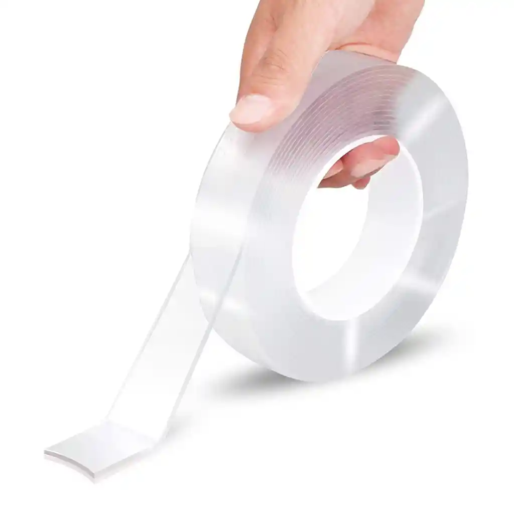 Cinta Doble Faz Transparente 2 Cm X 2 Metros Aprx.