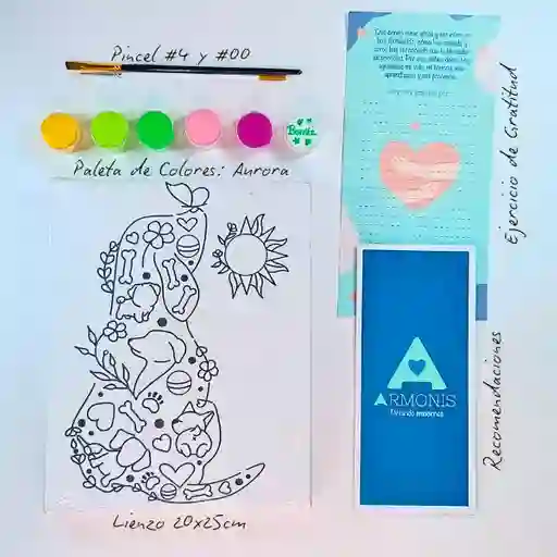 Kit De Arte-terapia: Complicidad Peluda 20x25cm + Aurora
