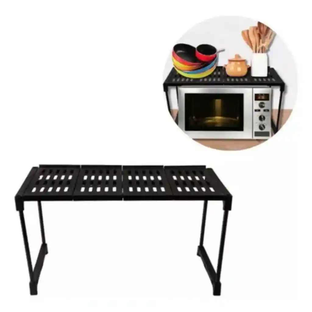 Soporte Organizador Para Microondas Estante Para Ollas Blanco