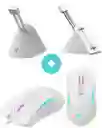 Combo Mouse Gamer Havit Ms1034 White + Sujetador De Cable Vsg White