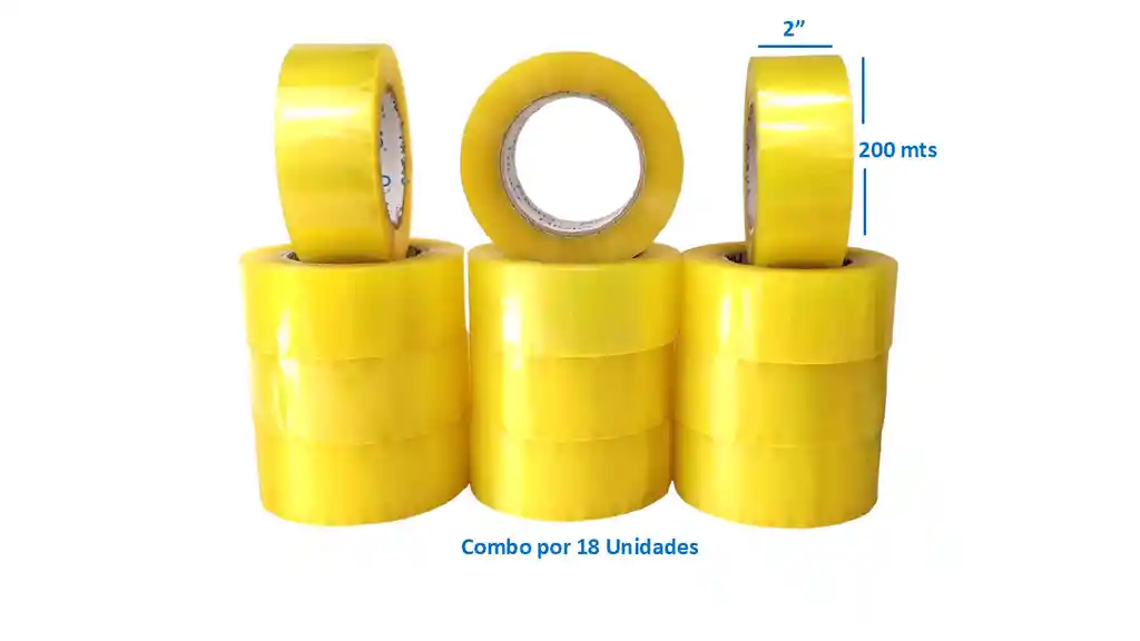 Combo Cinta Ancha De 2” X 200 Mts Transparente