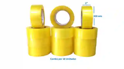 Combo Cinta Ancha De 2” X 300 Mts Transparente