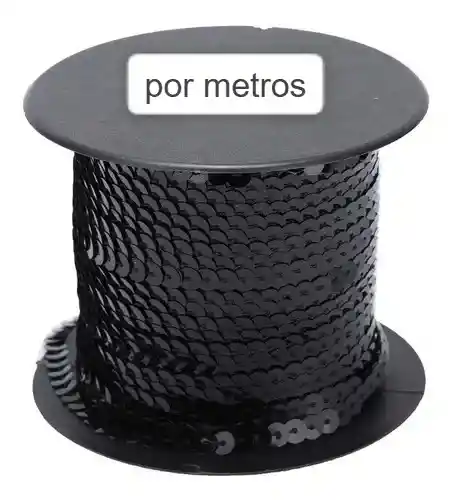 Lentejuelas Negro X Metros