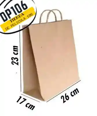 Bolsa De Regalo Kraft De 23 X 26 X 17 Cm