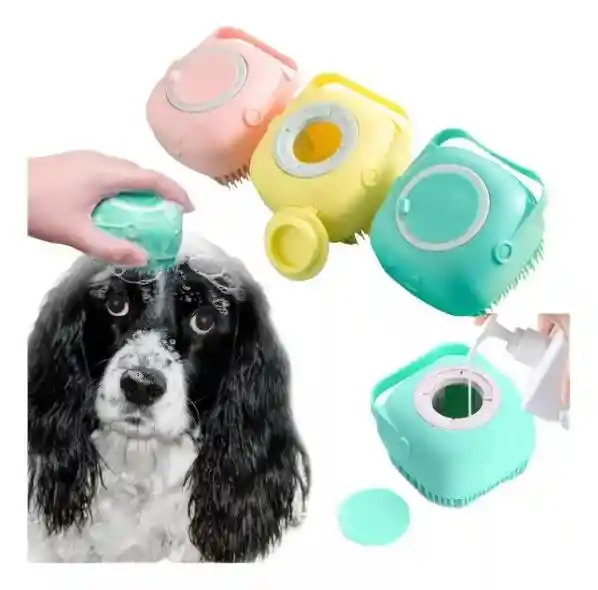 Dispensador Para Baño De Mascotas Color Azul
