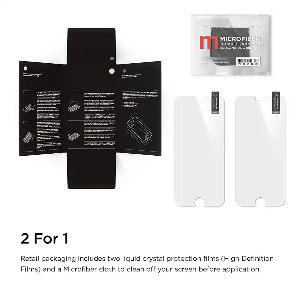 Protector De Pantalla Para Iphone 6 Plus / 6s Plus Elago X 2