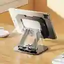 Soporte De Tableta De Aleación De Aluminio Ajustable Y Rotativo - Soporte De Escritorio Plegable, Rotación De 360°, Compatible Con Ordenadores Portátiles Y Tabletas