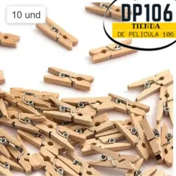 Gancho De Madera Tipo Cocodrilo X 10 Und