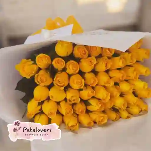 Flores Bouquet 48 Rosas Amarillas