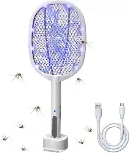 Raqueta Matamosquitos Recargable Luz Uv