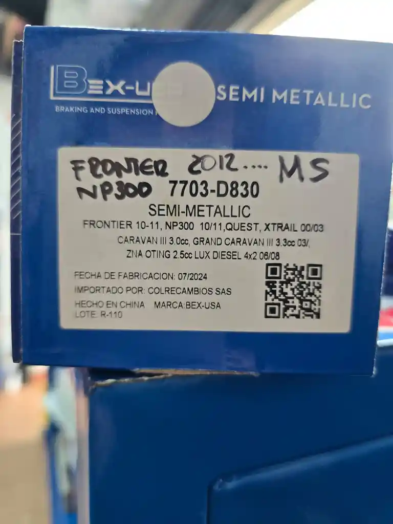 Pastillas De Freno Semimetalicas Frontier 10-11, Np300