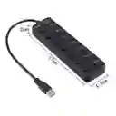 Hub / Switch Usb 3.0 - 7 Puertos Interruptor On / Off 5 Gbps