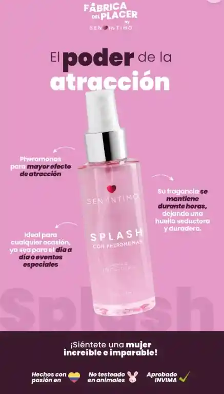 Splash Con Feromonas X125 Ml Sen Intimo