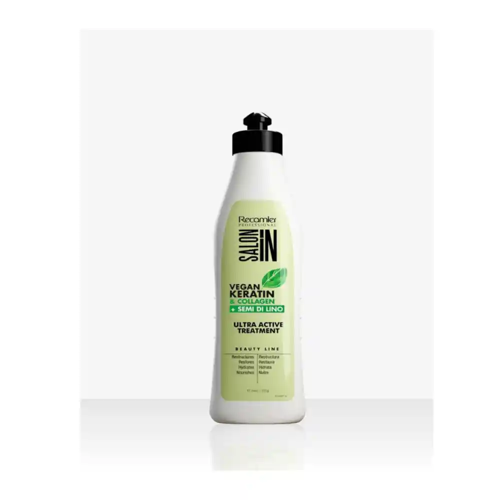 Recamier Vegan Keratin Y Collagen Semilla Lino Ultra Active Tratamiento 500g
