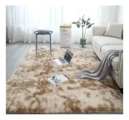Tapete Alfombra Antideslizante Peluda 1.5 X 2 Metros Decorativo Cafe Claro Colors Innovo