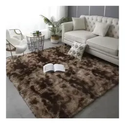 Tapete Alfombra Antideslizante Peluda 1.5 X 2 Metros Decorativo Cafe Mix Colors Innovo