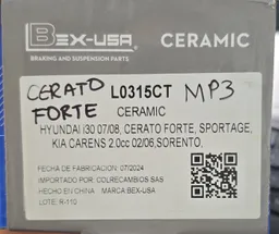 Pastillas De Freno Cerato Forte Ceramica