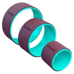 Set X3 Ruedas Yoga Relajacion Ejercicio Gym Masaje Espalda Morado