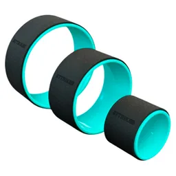 Set X3 Ruedas Yoga Relajacion Ejercicio Gym Masaje Espalda Negro