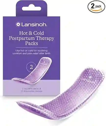 Lansinoh Almohadillas Calientes Y Frías Para Artículos Esenciales Posparto, 2 Almohadillas Posparto