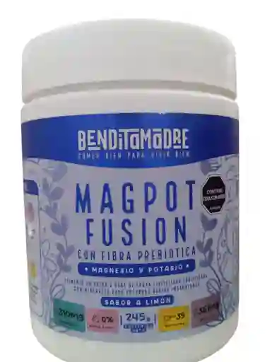 Citrato De Magnesio Mas Potasio Con Fibra Prebiotica Magpot Fusion X 245 Gms Benditamadre
