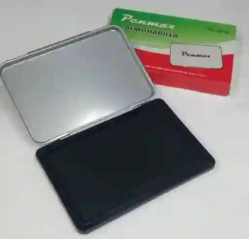 Huellero Almohadilla Reseña Dactilar Tinta Negra Penmax Pa-2000