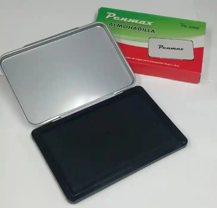 Huellero Almohadilla Reseña Dactilar Tinta Negra Penmax Pa-2000