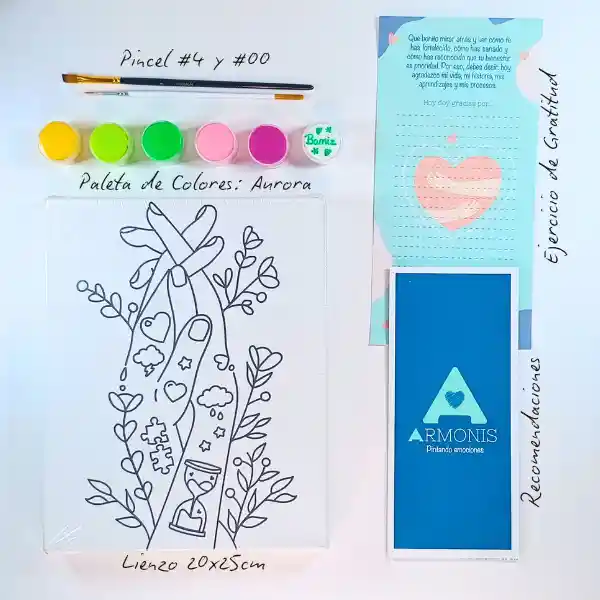 Kit De Arte-terapia: Entrelazados 20x25cm + Aurora