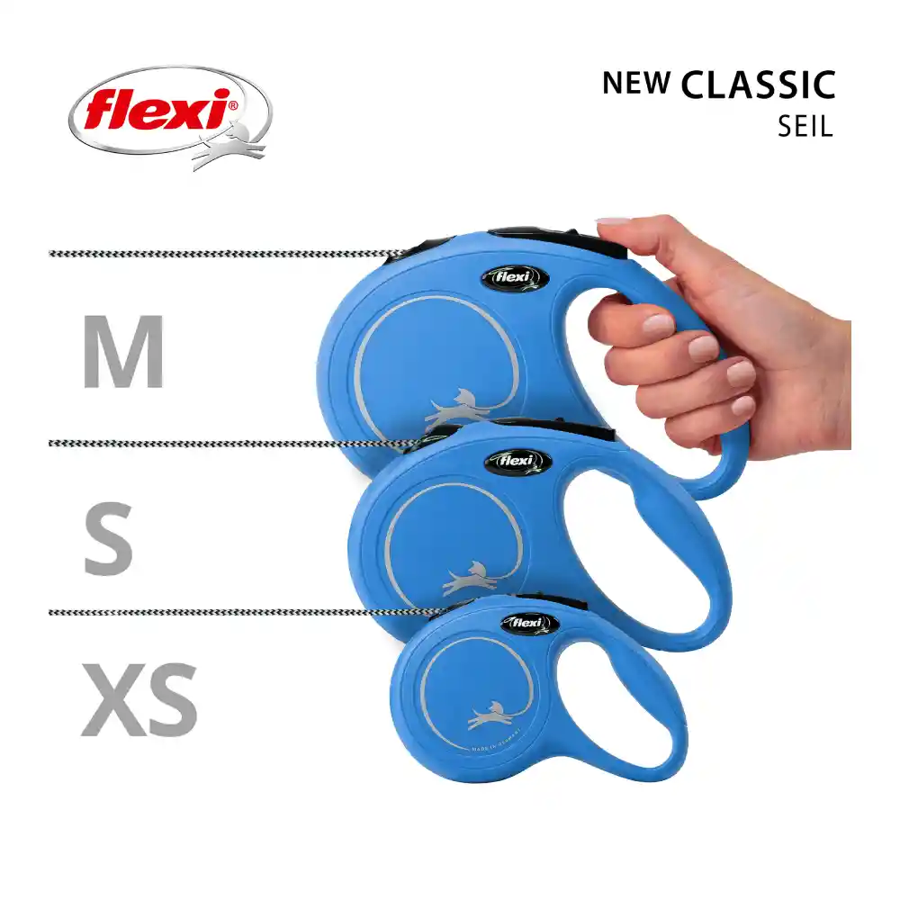 Correa Para Perro Flexi New Classic Cordón Azul - M