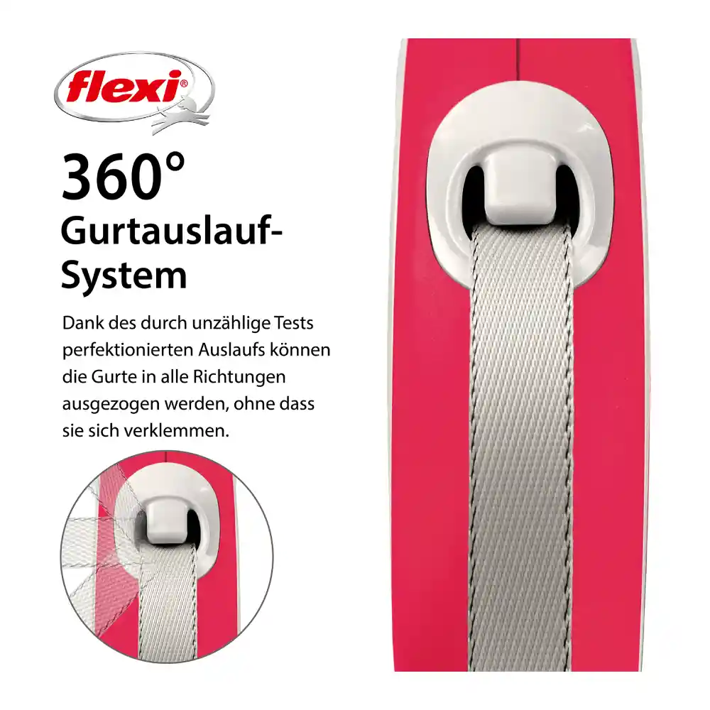 Correa Para Perro Flexi New Comfort Cinta Rojo - M