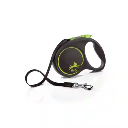 Correa Para Perro Flexi Black Desing Cinta Verde - M
