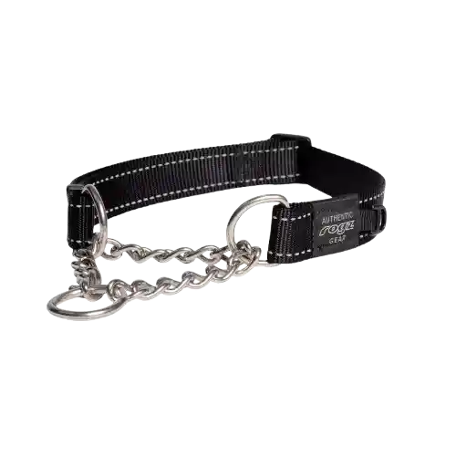Collar Para Perro Rogz Con Cadena Negro - Xl