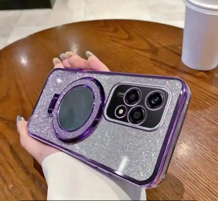 Estuche Para Honor 200 Lite Con Espejo Y Soporte En Morado