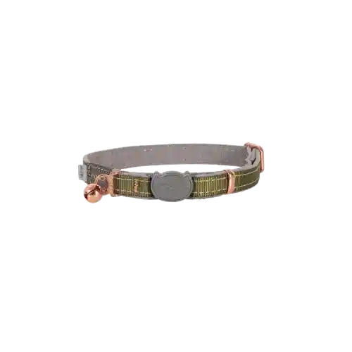 Collar Para Gato Rogz Urban Safety Oliva