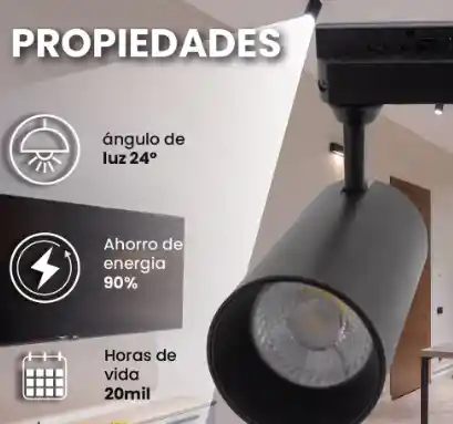 Luz Stop 30w Negro 1606