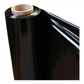 Rollo De Vinipel Industrial Negro 500 Mtrs X 30 Cms Ancho Stretch De Embalaje Empaques