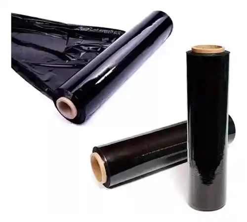 Rollo De Vinipel Industrial Negro 500 Mtrs X 30 Cms Ancho Stretch De Embalaje Empaques