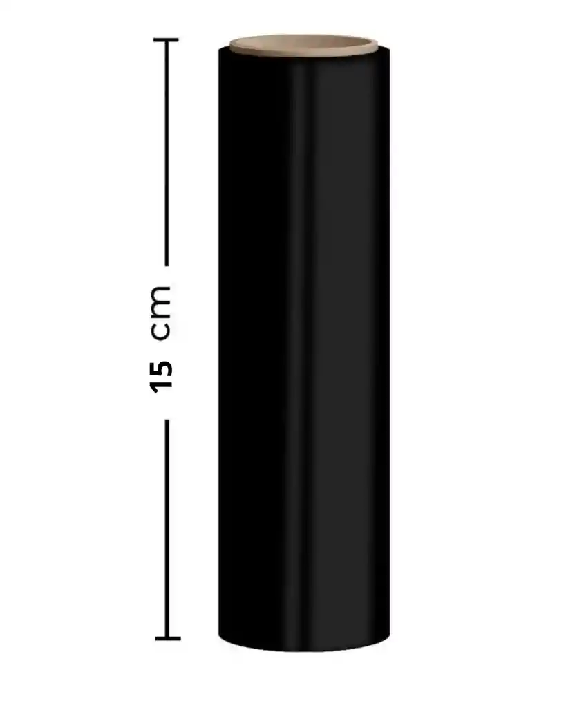 Rollo De Vinipel Industrial Negro 500 Mtrs X 30 Cms Ancho Stretch De Embalaje Empaques