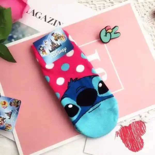 Medias Tobilleras Stitch Dots