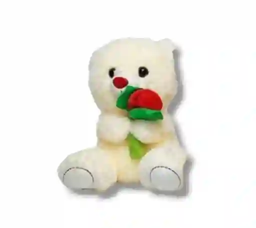 Oso Flor Blanco 20 Cm